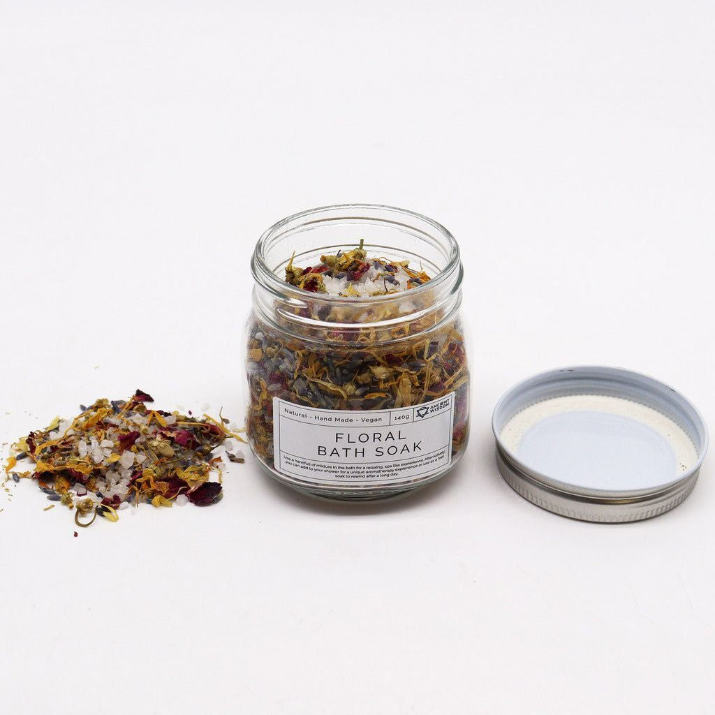 Natural Bath Salts - Floral Bath Soak & Facial Steam Blend - Vegan Friendly