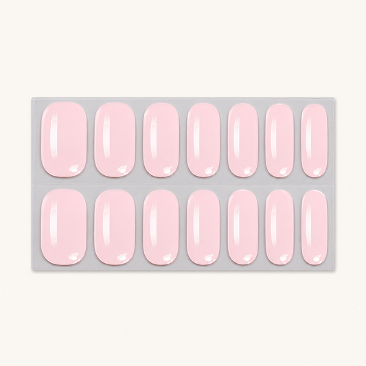 Exact product sheet showing the Ballet Blush Semi-Cured Gel Nail Wraps nail wrap design by Stellia Beauty