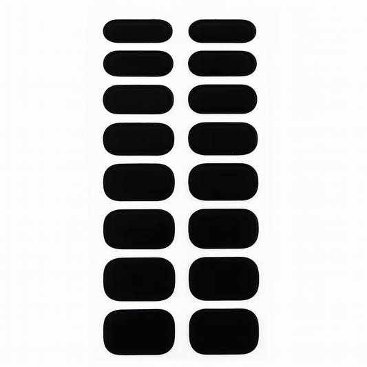 Black Gloss Semi Cured Gel Nail Wrap Sheet by Stellia Beauty