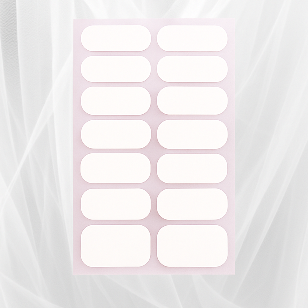 Glossy White Nail Wraps – Clean, Bright & Minimalist - Free Delivery
