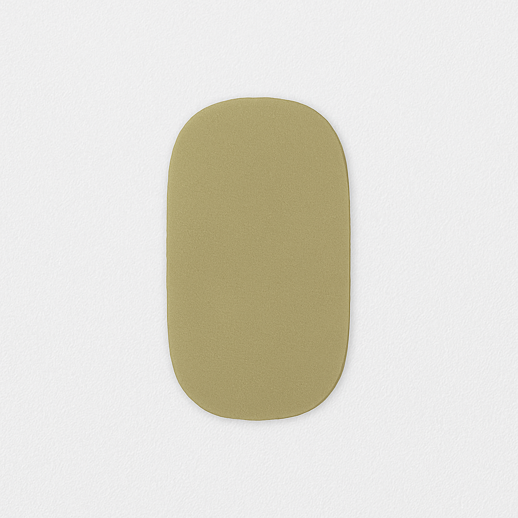 Olive green gel nail wrap on a white background by Stellia Beauty