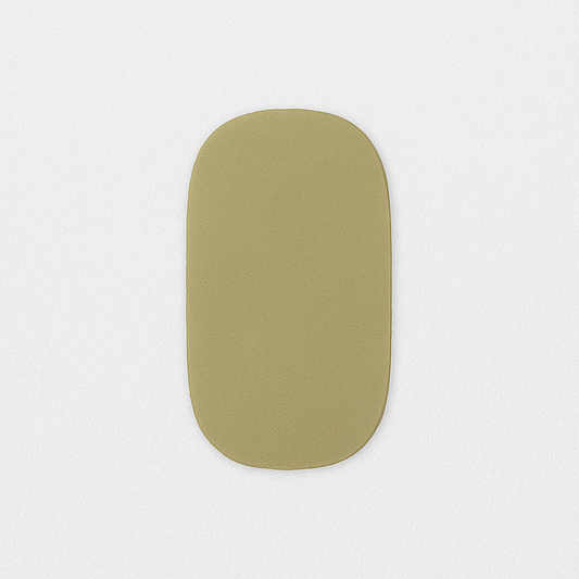 Olive green gel nail wrap on a white background by Stellia Beauty