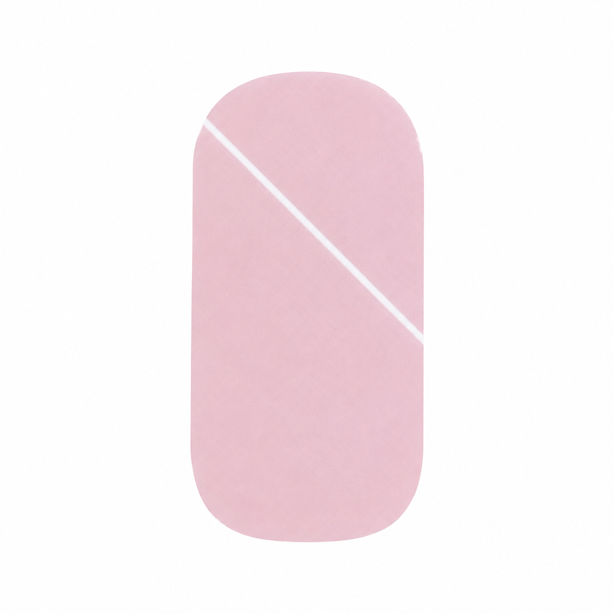 Stellia Beauty Blush Line single pale pink nail wrap with a white diagonal line