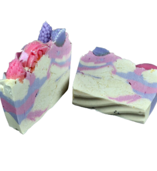 Luxury Berrylicious Soap Slice - Vegan - SLS Free - Cold Process Soap