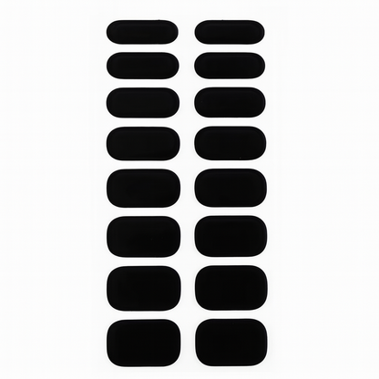 Black Gloss Semi Cured Gel Nail Wrap Sheet by Stellia Beauty