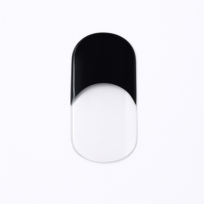 Single black tip gel nail wrap by Stellia Beauty