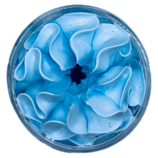 Blue whipped soap by Stellia Beauty