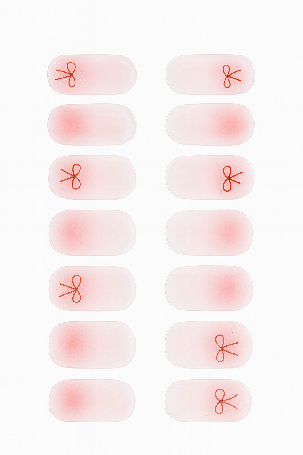 Pink Bows Gel Nail Wraps – Fully Cured, No UV Light Required