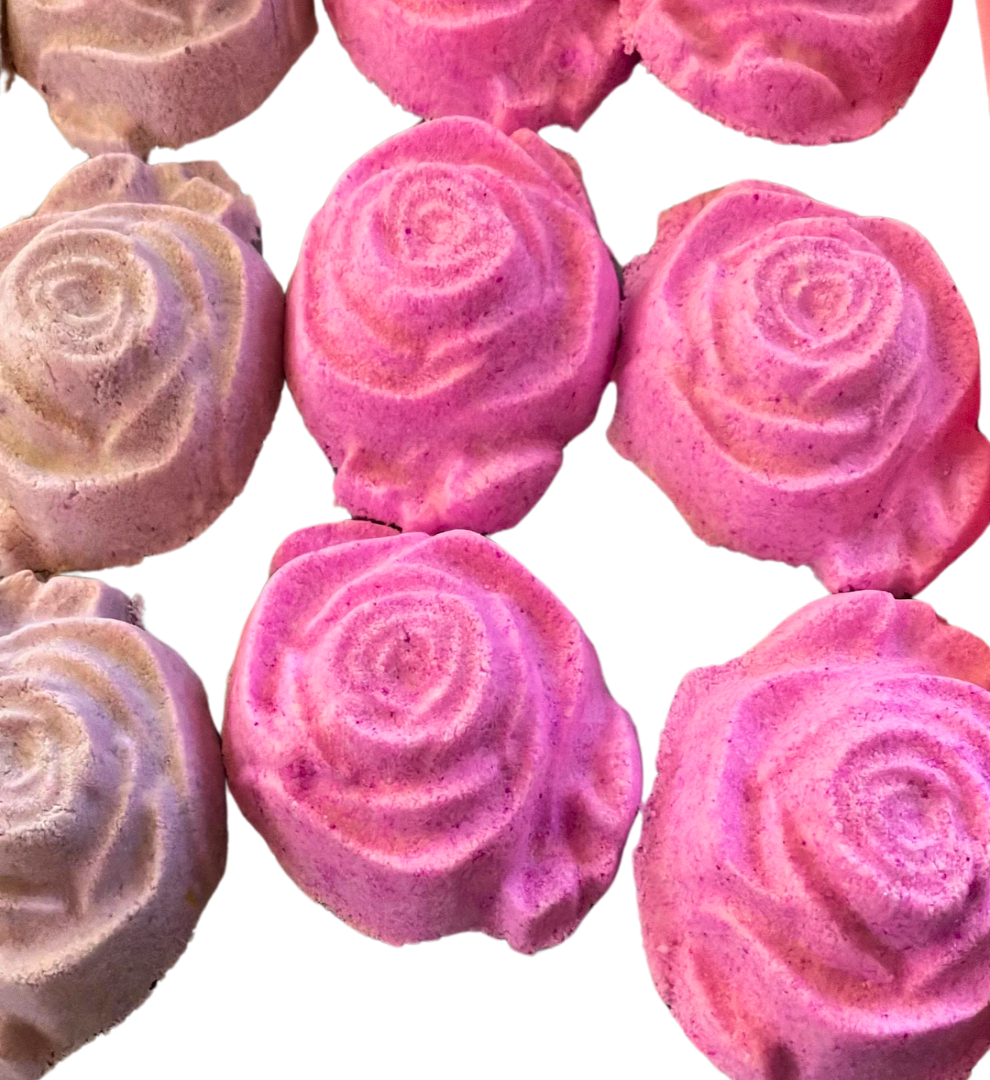 Pink Rose Bath Bomb in White Musk Scent