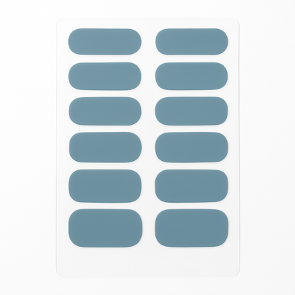 Sheet of grey-blue semi-cured gel nail wraps by Stellia Beauty