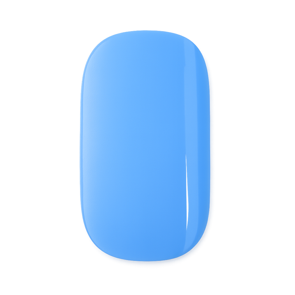 Blue gel nail wrap on a white background by Stellia Beauty