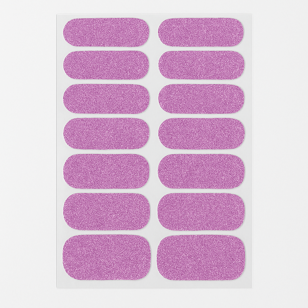 Lilac Glitter Nail Wraps – Sparkly Salon Finish with Free Delivery