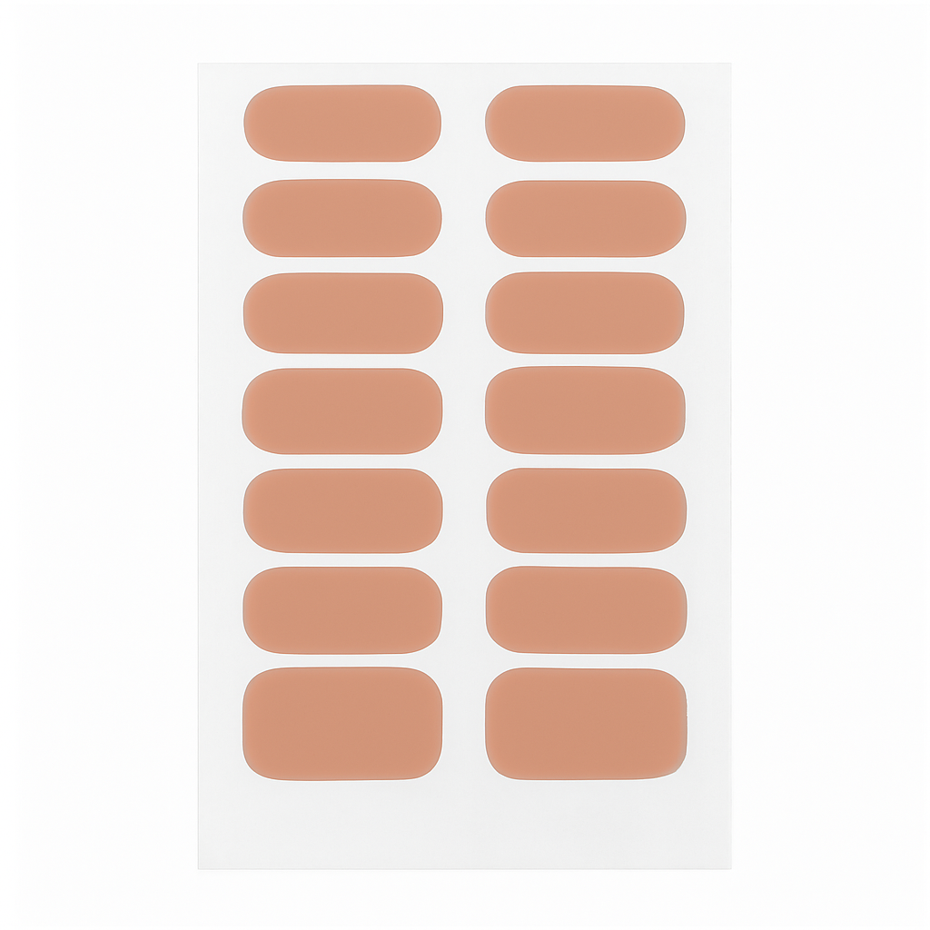 Nude semi cured gel nail wraps sheet by Stellia Beauty