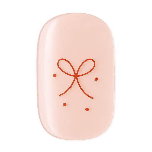Pink bow fully cured gel nail wraps – Stellia Beauty