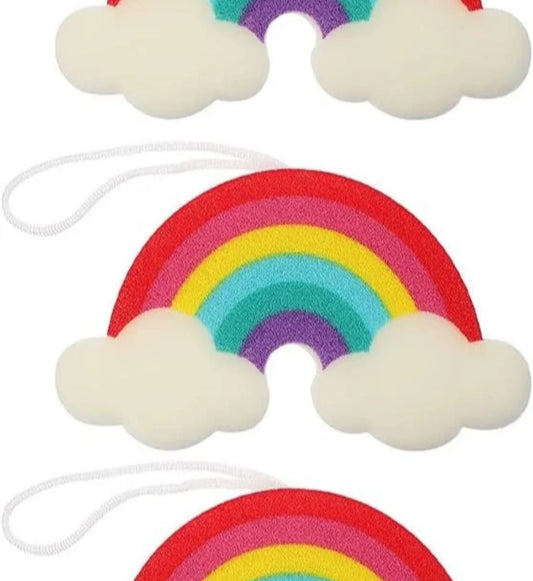 Rainbow Soap Sponge in Watermelon Fragrance, Soap on a Rope