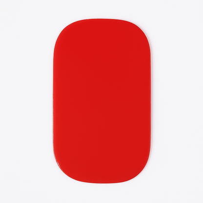 Red gel nail wrap on a white background by Stellia Beauty