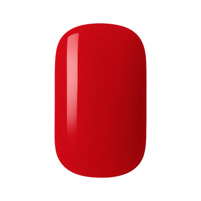 Single Red Semi-Cured Gel Nail Wrap on a white background by Stellia Beauty