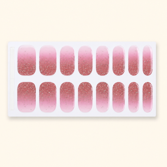 Exact product sheet showing the Rose Dust Semi-Cured Gel Nail Wraps nail wrap design by Stellia Beauty