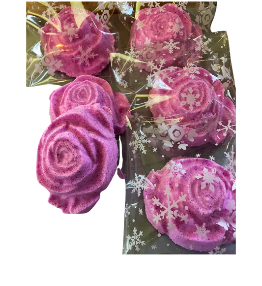 Pink Rose Bath Bomb in White Musk Scent