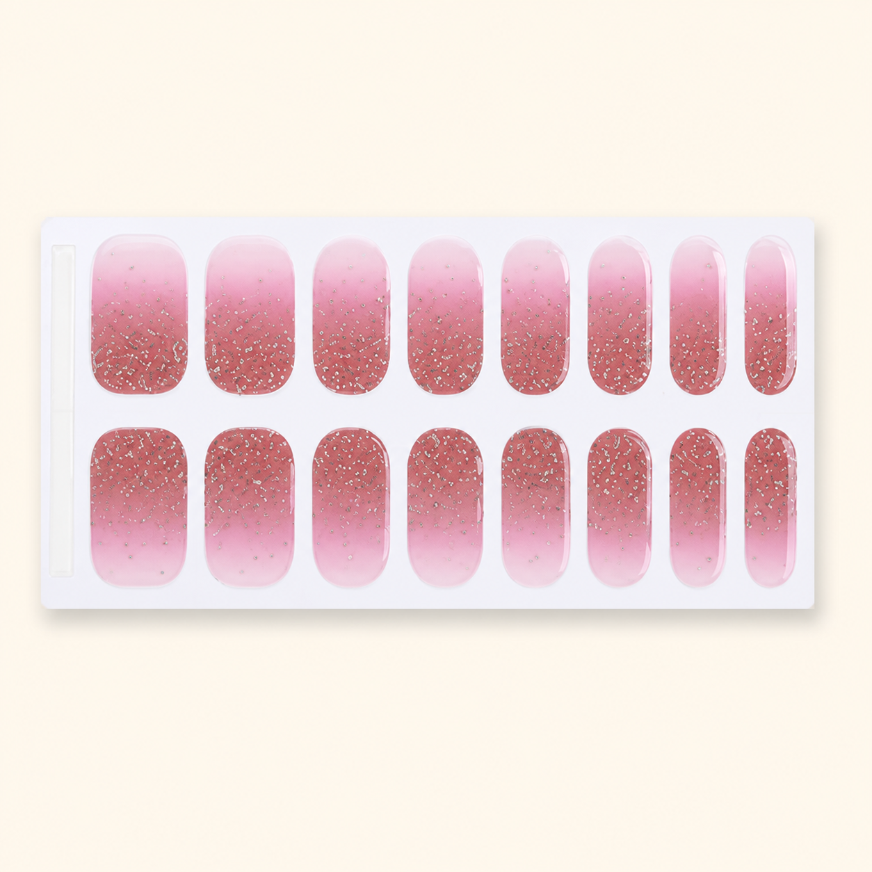 Exact product sheet showing the Rose Dust Semi-Cured Gel Nail Wraps nail wrap design by Stellia Beauty
