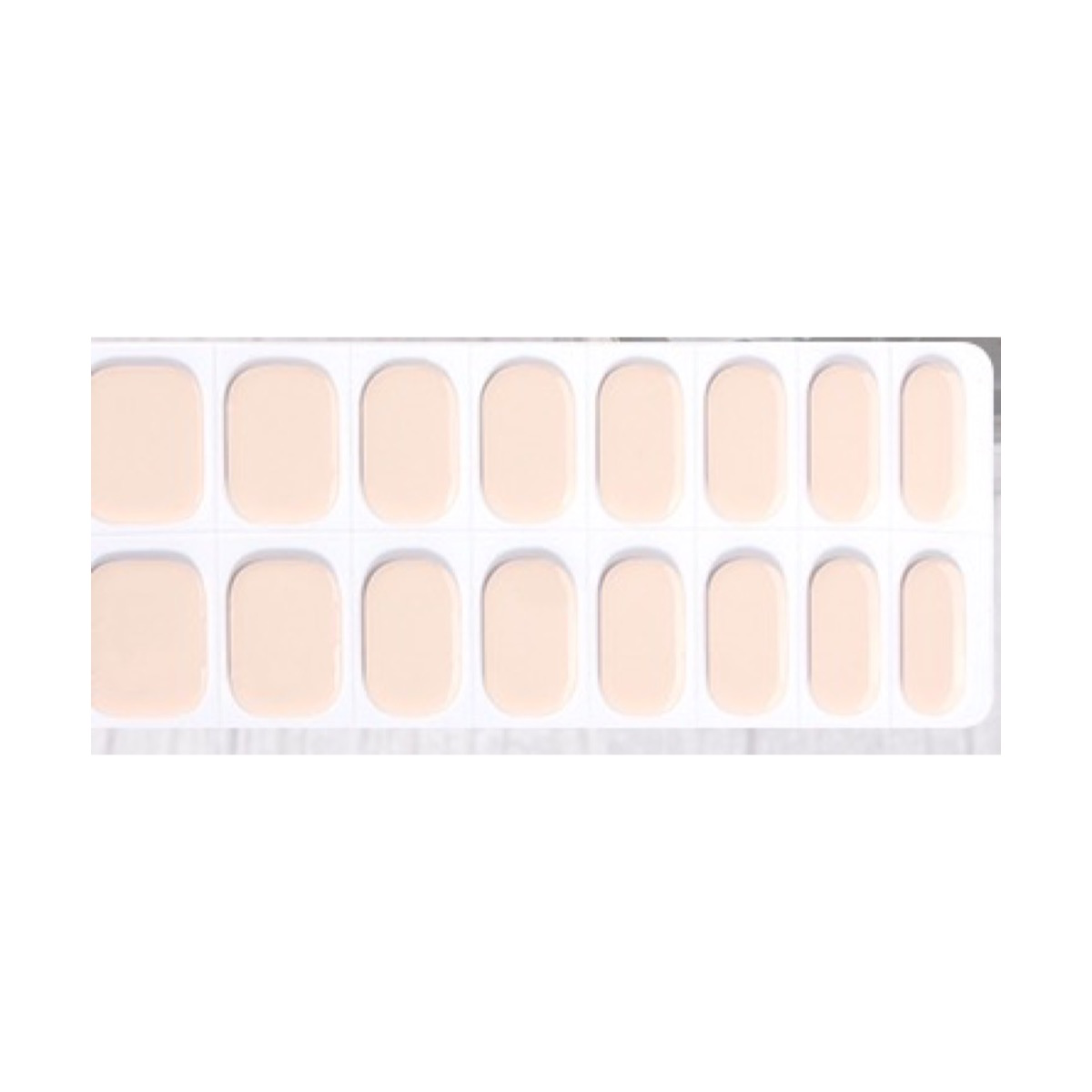 Sheet of Nude Beige Semi-Cured Gel Nail Wraps by Stellia Beauty