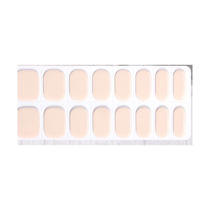 Sheet of Nude Beige Semi-Cured Gel Nail Wraps by Stellia Beauty
