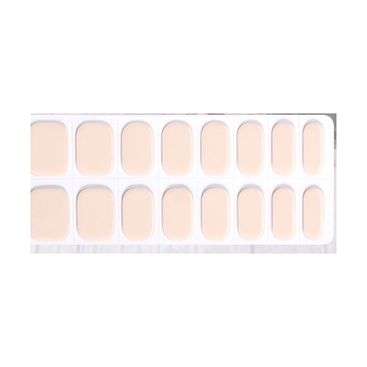 Sheet of Nude Beige Semi-Cured Gel Nail Wraps by Stellia Beauty