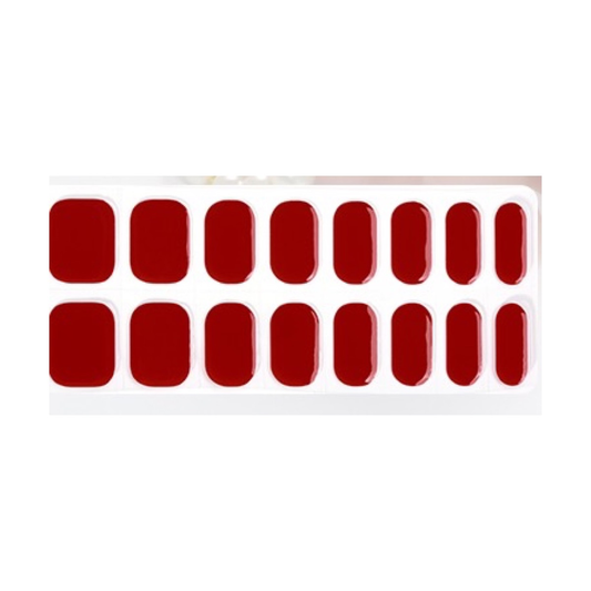 Sheet of Red Semi-Cured Gel Nail Wraps by Stellia Beauty