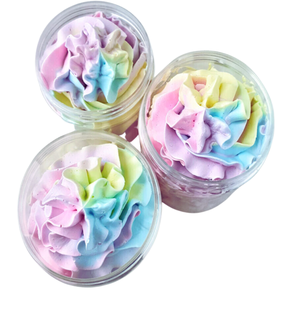 Luxury Strawberry Mallow Whipped Soap with Shea Butter and Sweet Almond Oil