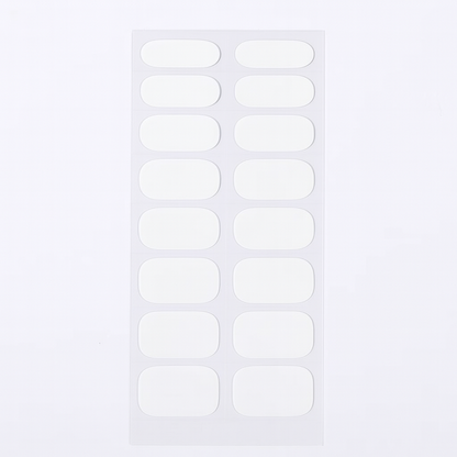 Sheet of white fully cured gel nail wraps – Stellia Beauty