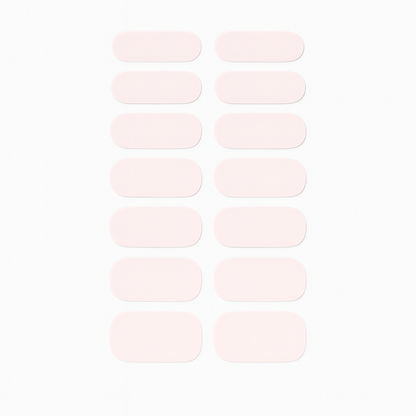 Set of white shimmer nail wraps on a light background by Stellia Beauty