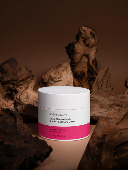 Stellia Beauty Deep Cleanse Scalp Scrub, Rosemary & Mint