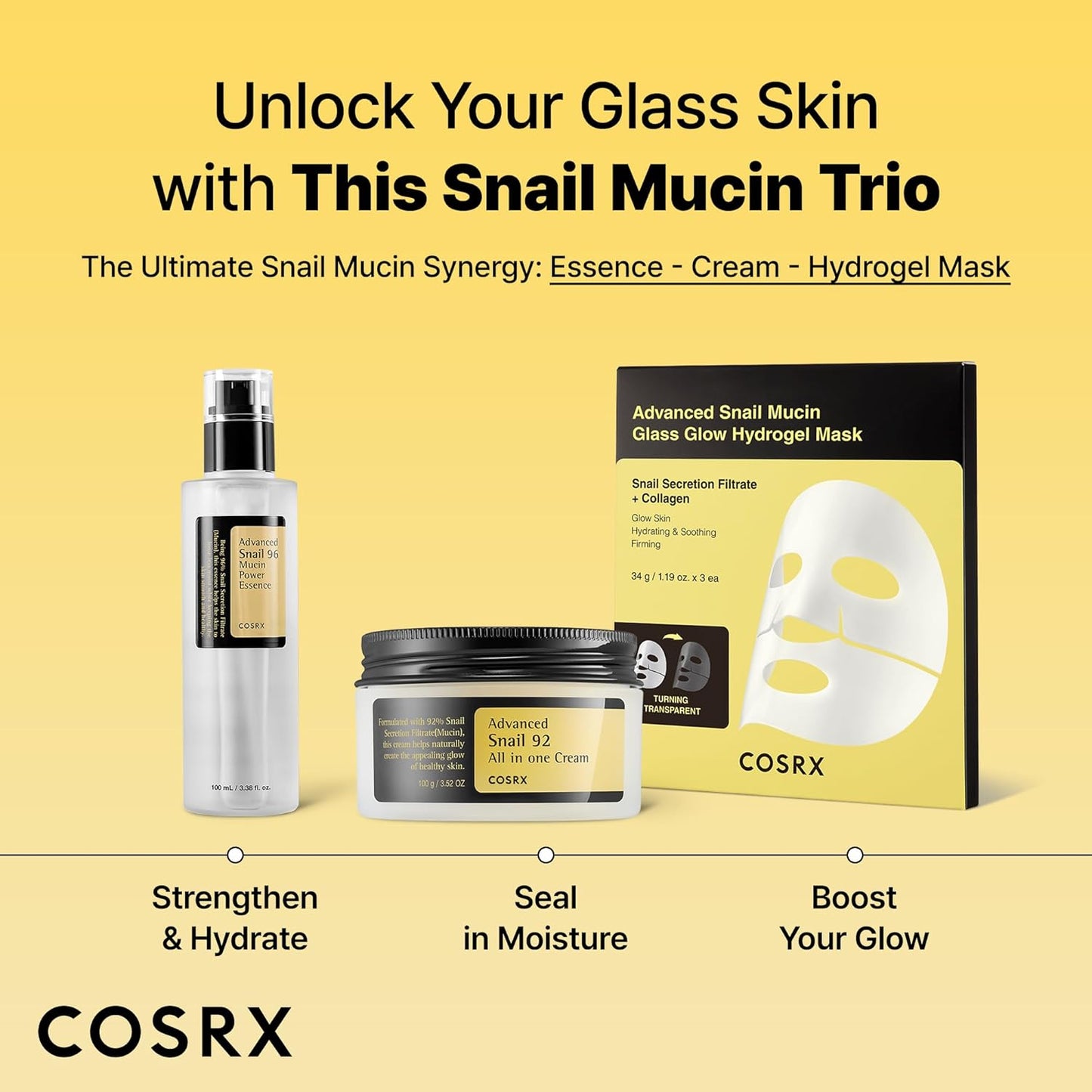 Advanced Snail 92 All in One Cream Korean Snail Mucin Face Cream & Gel Moisturiser for Dry Sensitive and anti Aging Skin, Daily Soothing and Moisturising Cream, Korean Skincare 100G