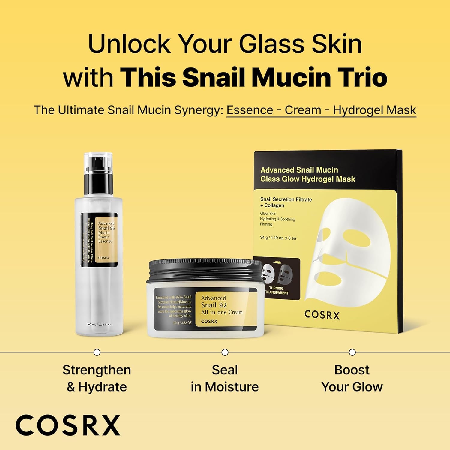 Advanced Snail 92 All in One Cream Korean Snail Mucin Face Cream & Gel Moisturiser for Dry Sensitive and anti Aging Skin, Daily Soothing and Moisturising Cream, Korean Skincare 100G