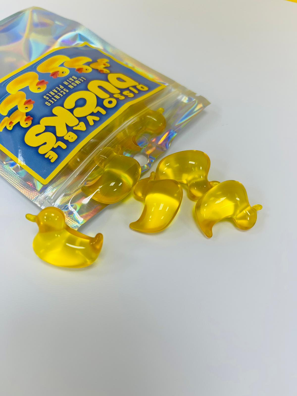 Lemon Duck Bath Pearls - Pack of 10.-2
