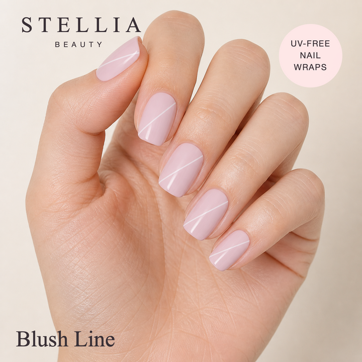 Blush Line Nail Wraps – Soft Pink Manicure | Free UK Delivery