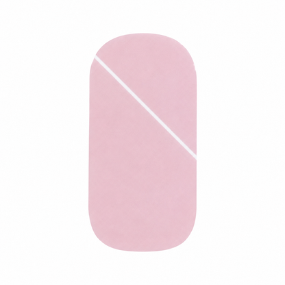 Stellia Beauty Blush Line single pale pink nail wrap with a white diagonal line