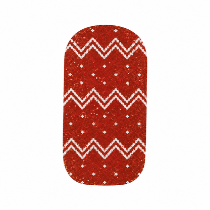 Stellia Beauty Christmas Magic single red and white festive nail wrap