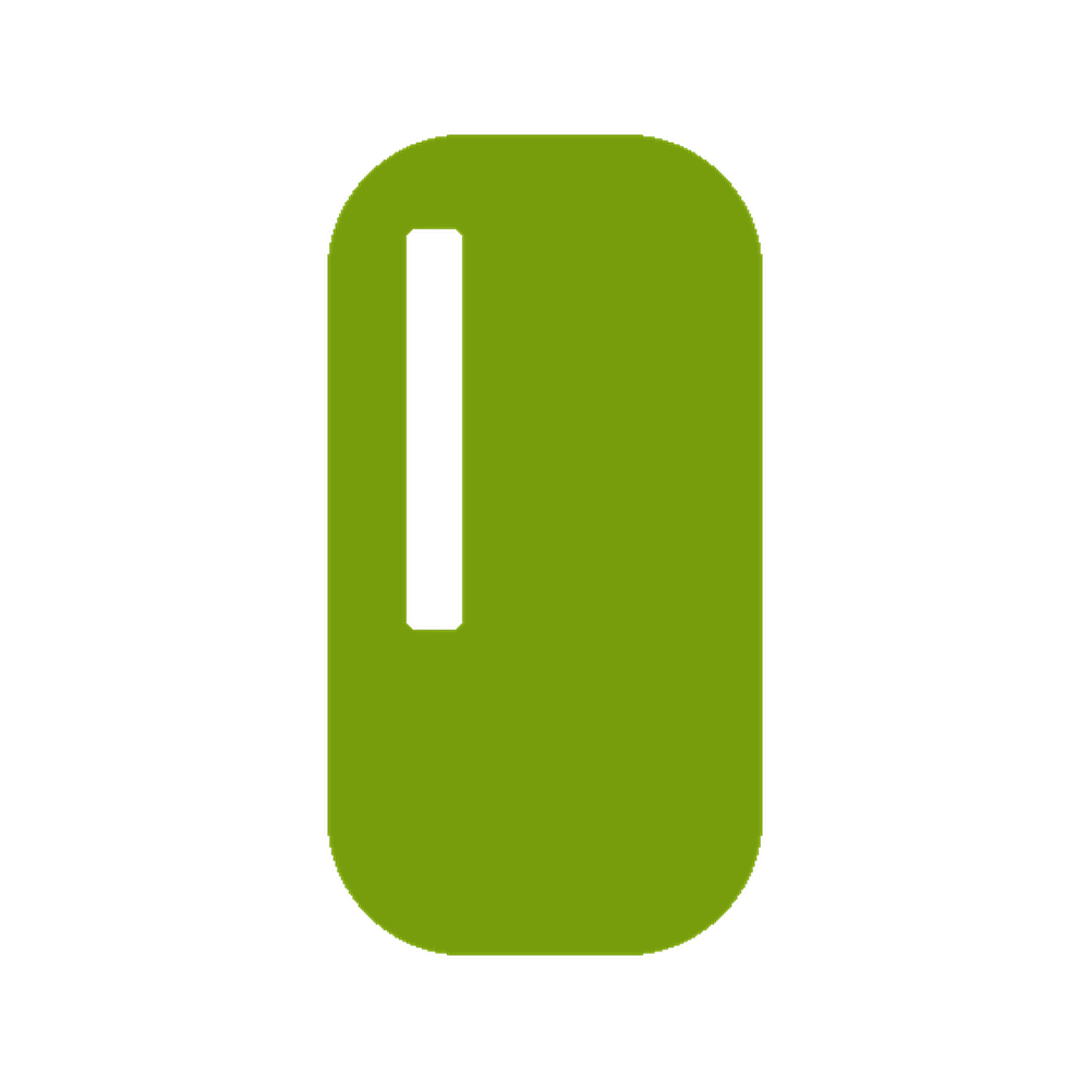 Single Green fully cured gel nail wrap by Stellia Beauty