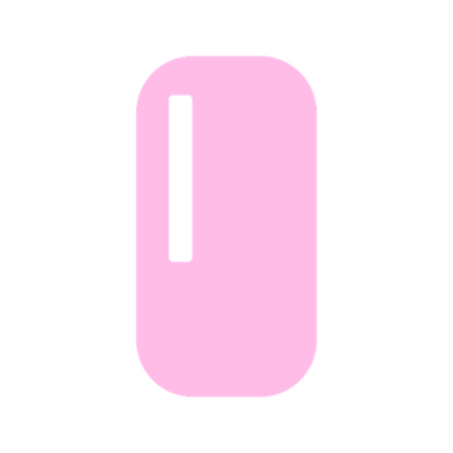Single Light Pink fully cured gel nail wrap by Stellia Beauty