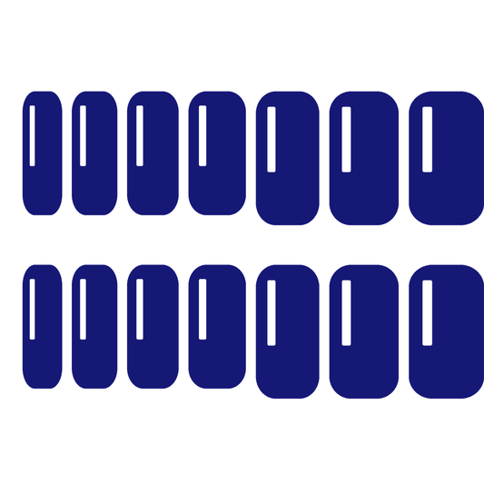 Sheet of Midnight Blue nail wraps by Stellia Beauty