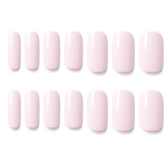 Sheet of Pink fully cured gel nail wraps by Stellia Beauty