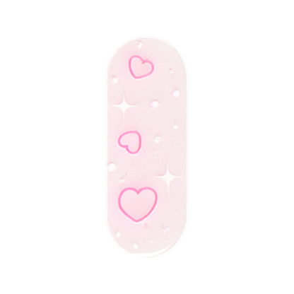 Single Pink Hearts fully cured gel nail wrap by Stellia Beauty