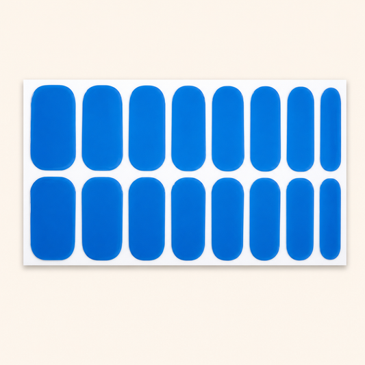 Stellia Beauty Riviera Blue Nail Wraps full sheet