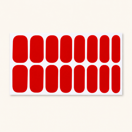 Stellia Beauty Ruby Red Nail Wraps full sheet