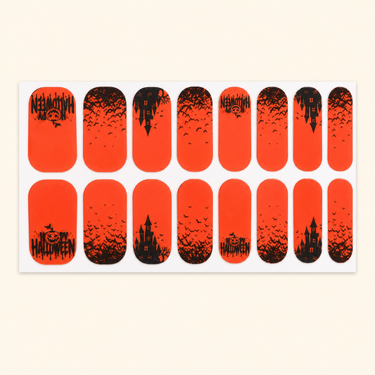 Stellia Beauty Spooky Glow Nail Wraps full sheet