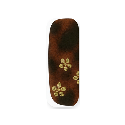 Stellia Beauty Tortoise Shell Brown Nail Wrap single nail strip