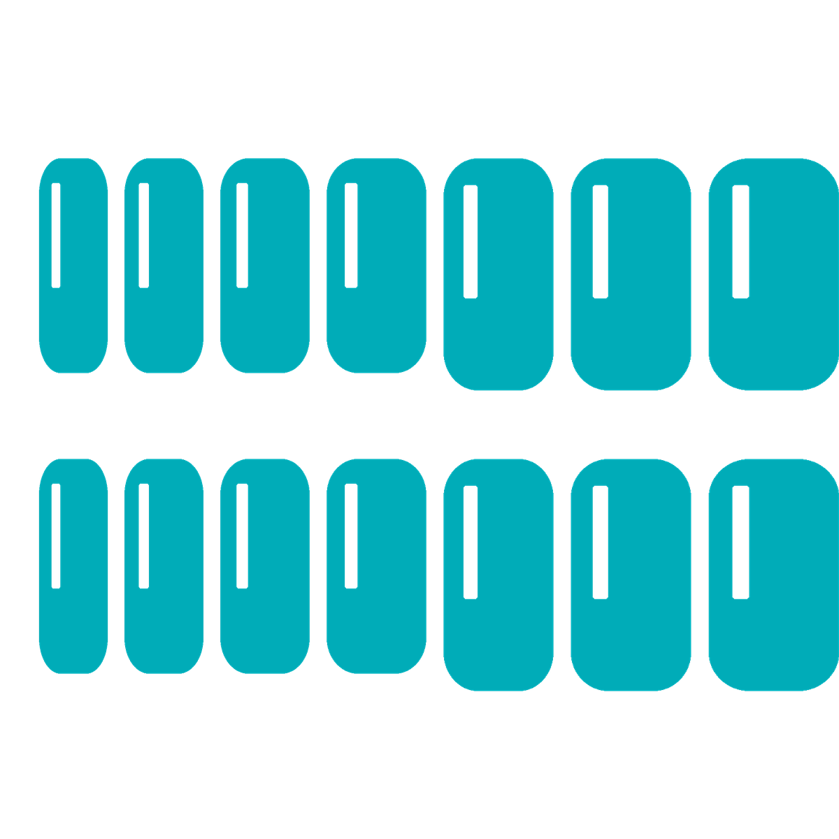Sheet of Turquoise fully cured gel nail wraps by Stellia Beauty