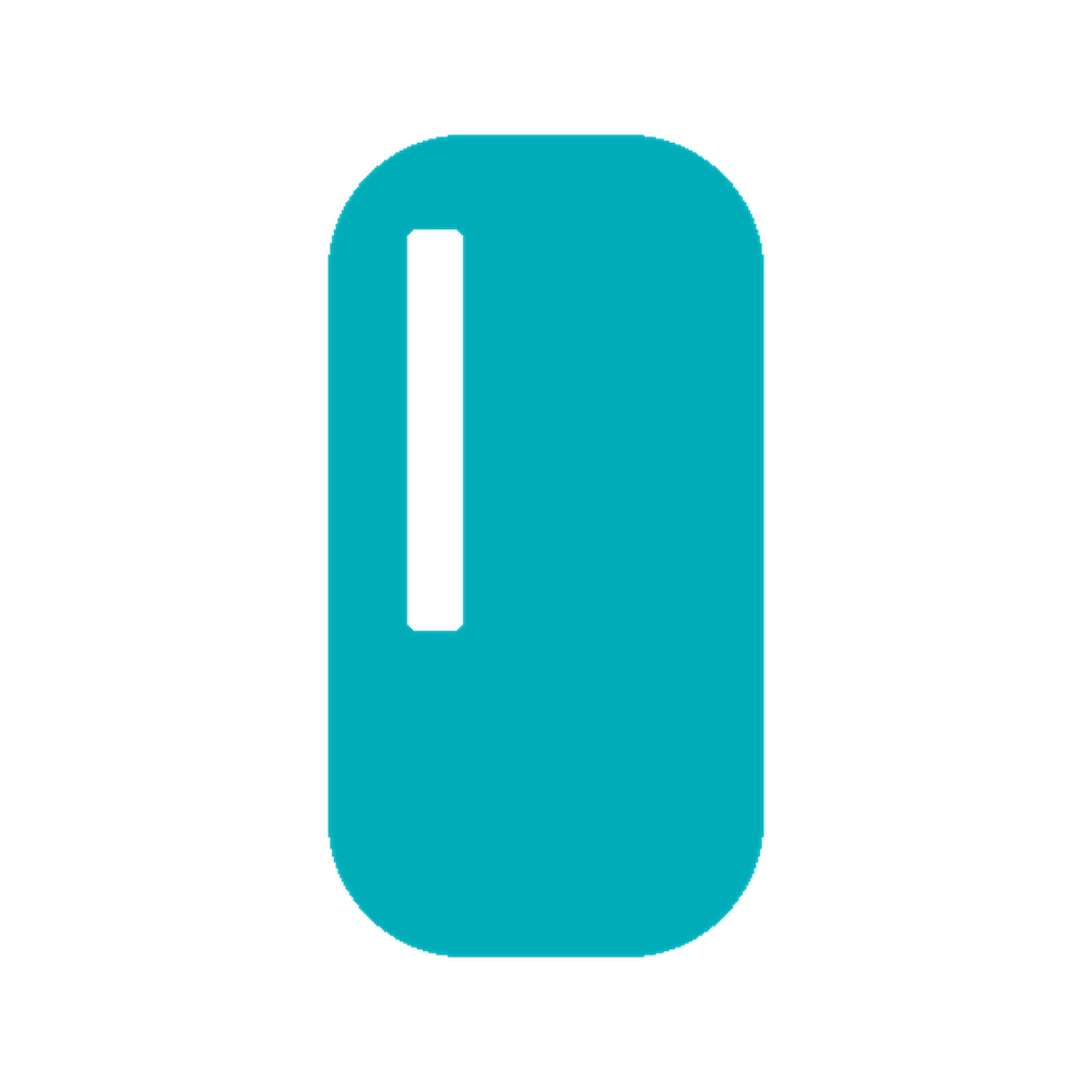 Single Turquoise fully cured gel nail wrap by Stellia Beauty